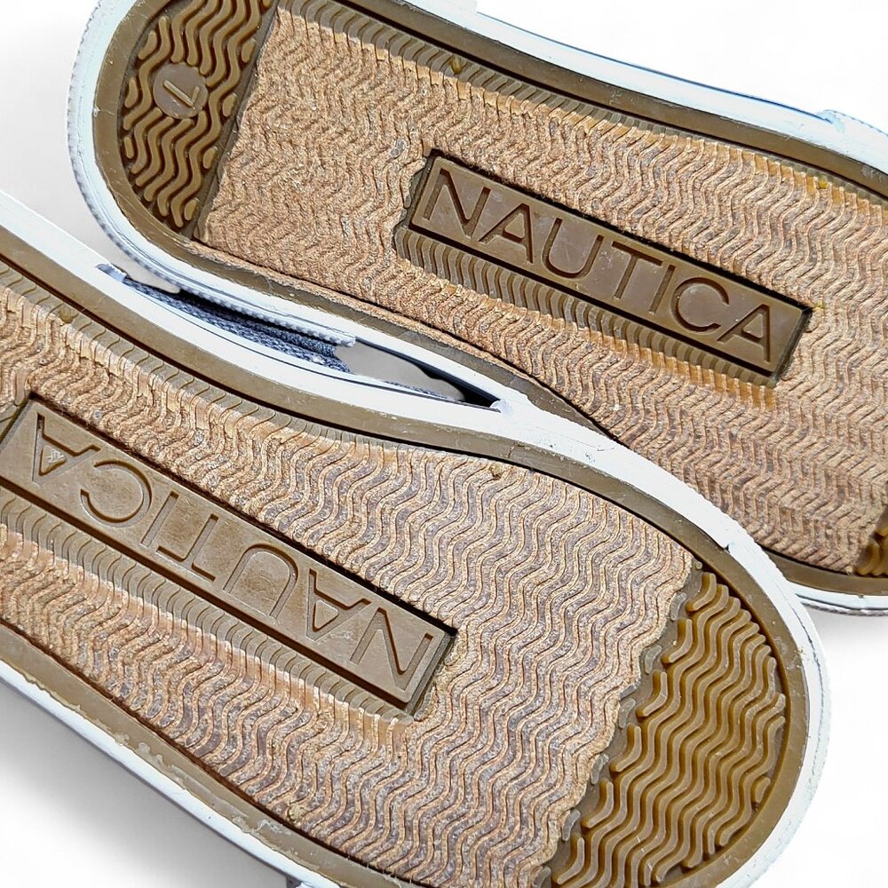 Nautica Little River 2 Boys Boat Shoes Blue Canvas Slip-On Size 7 Toddler - NWOT - Picture 7 of 9